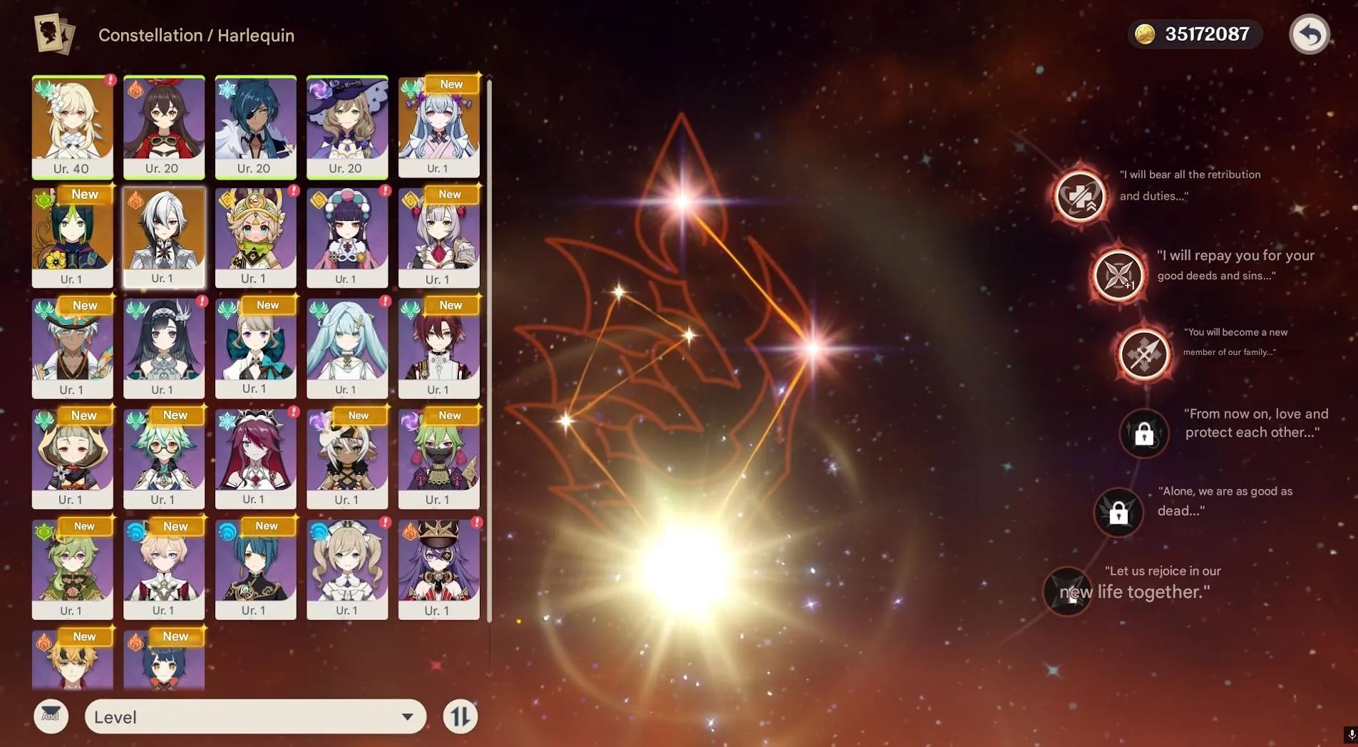 GI1411 C3 Arlecchino + Signature Weapon Constellation Starter 